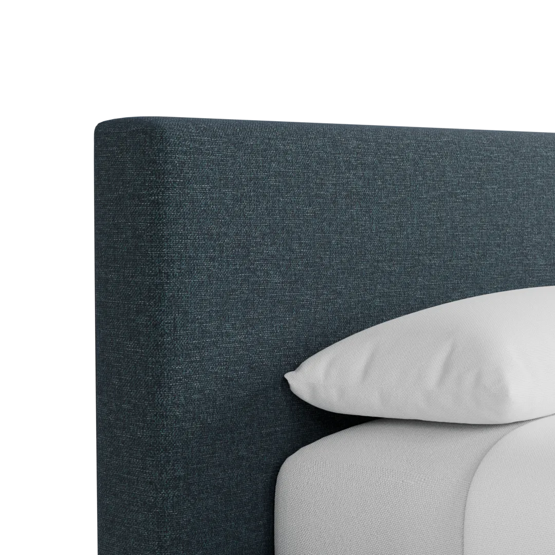 Gayton Elavation Dark Blue 44" Upholstered Platform Bed