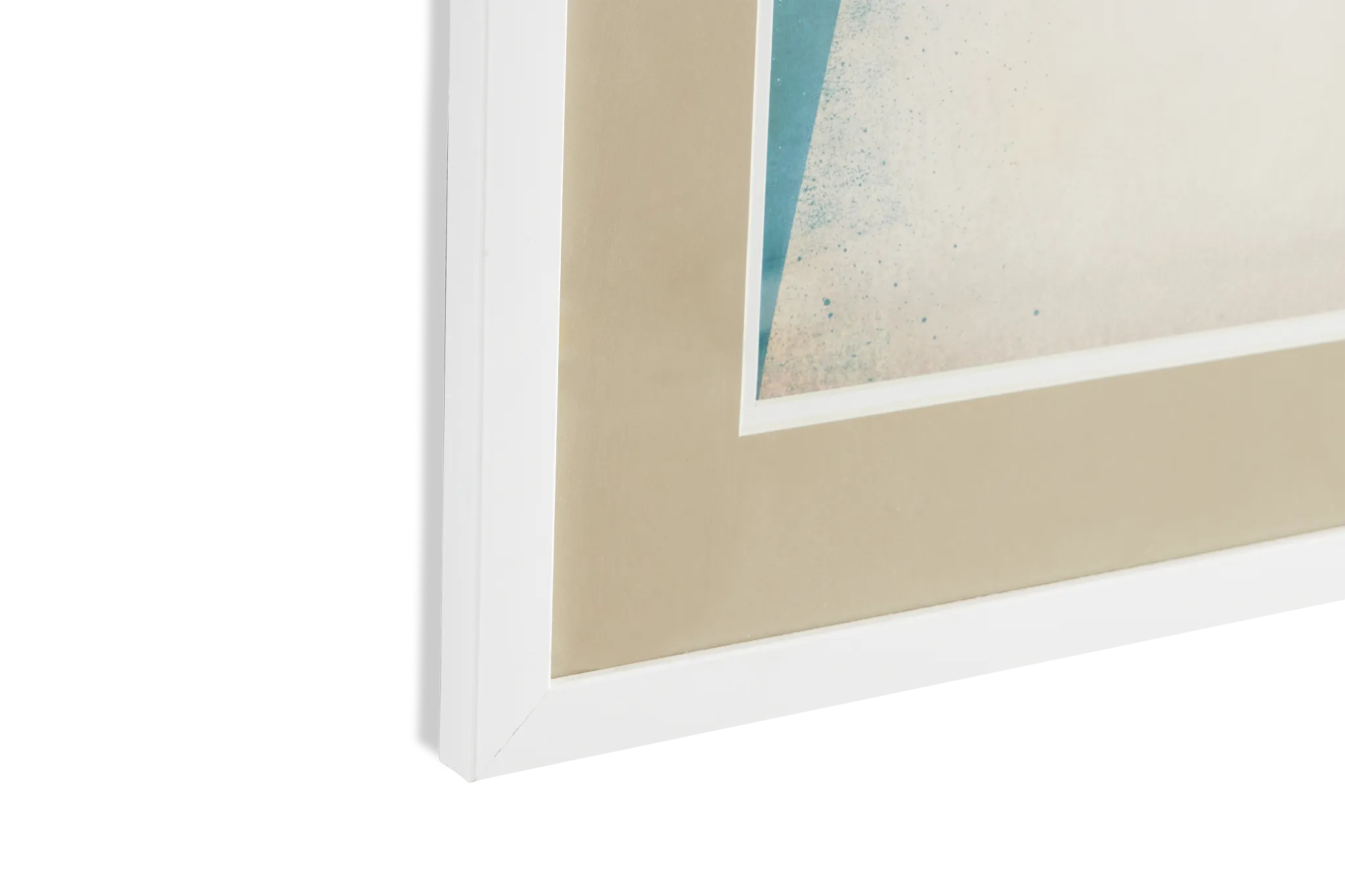 Polar Bear White Framed Wall Art