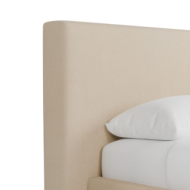 Grayton Peyton Beige 44" Upholstered Platform Bed