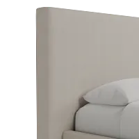 Grayton Revenue Beige 54" Upholstered Platform Bed