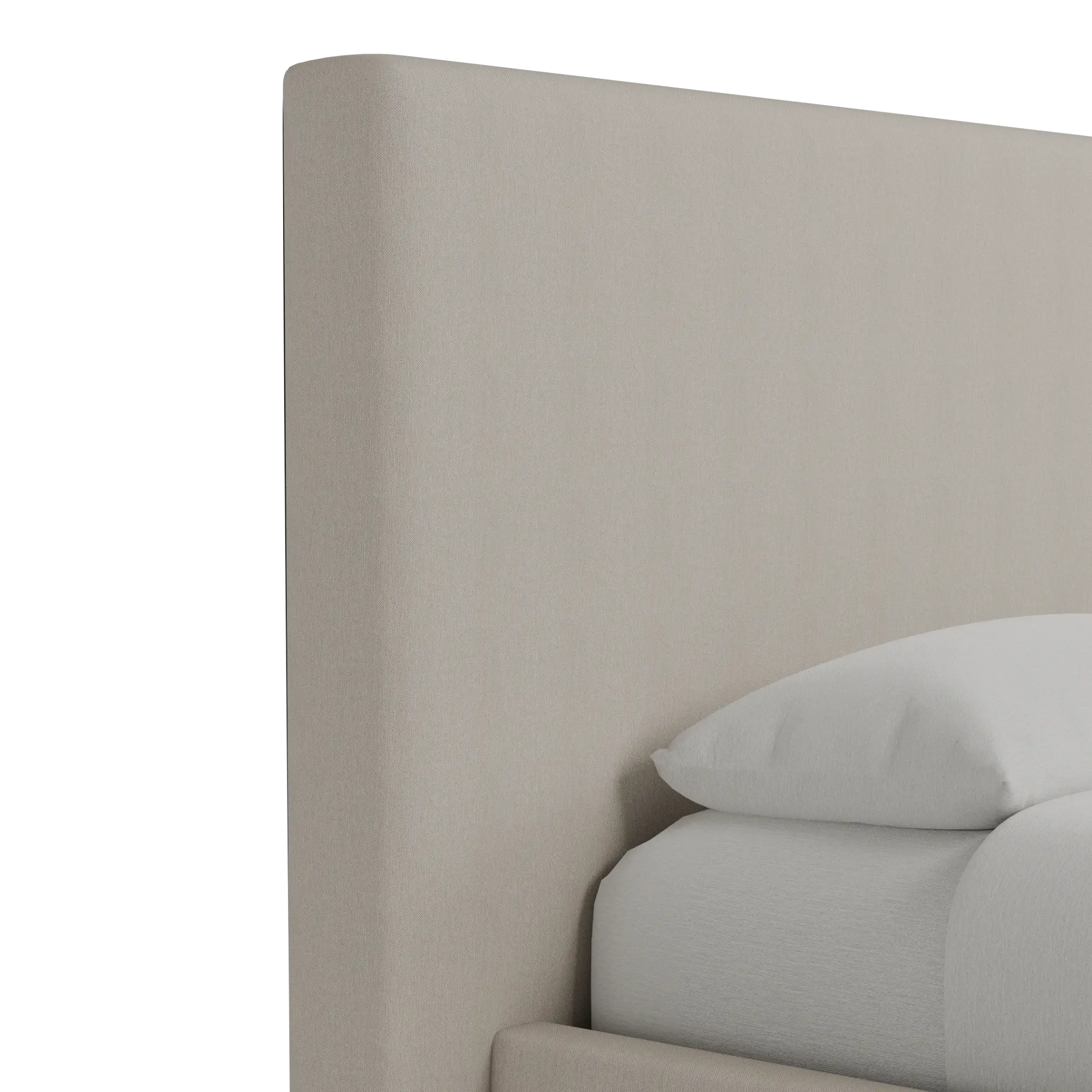 Grayton Revenue Beige 54" Upholstered Platform Bed Grayton Revenue Beige 54" Upholstered Platform Bed