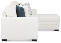 Everly White Fabric Right Chaise Storage Sectional