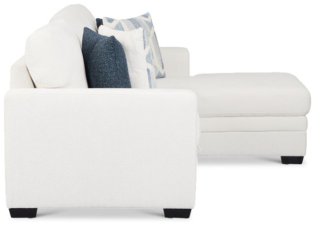 Everly White Fabric Right Chaise Storage Sectional