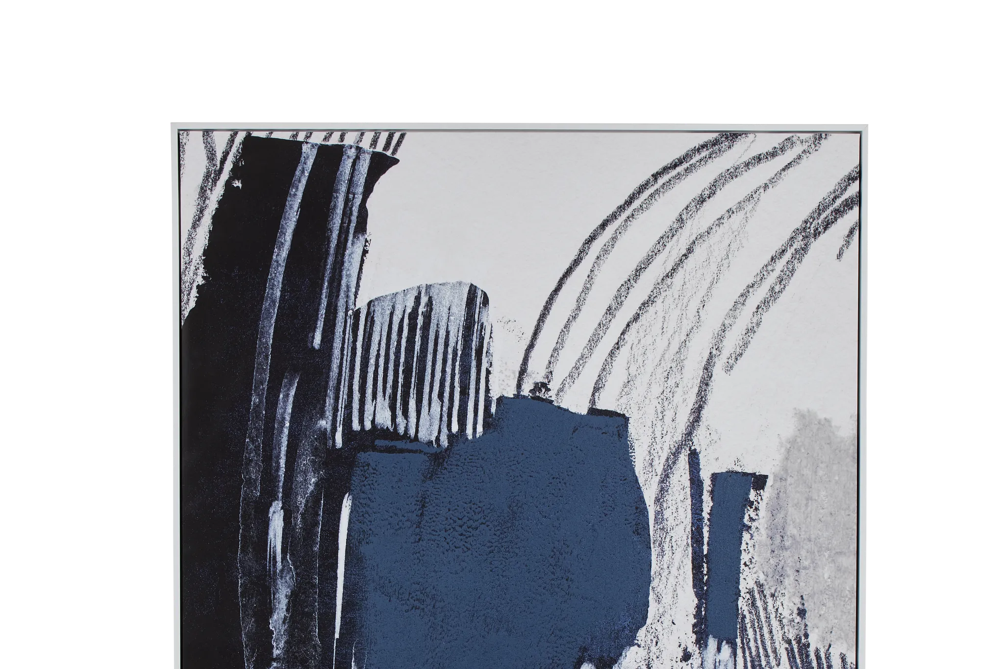 Petra Dark Blue Framed Wall Art