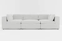 Destin Delray Pewter Fabric 6-piece Pit Sectional
