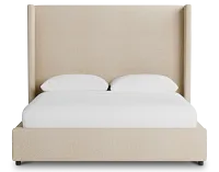 Captiva Sutton Beige 60" Upholstered Shelter Bed