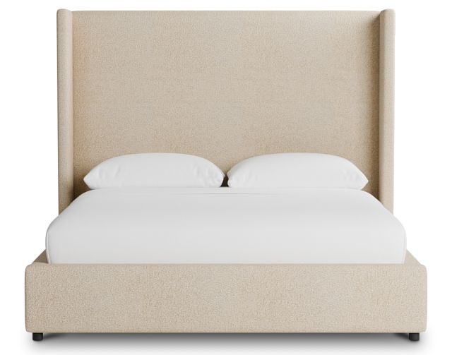 Captiva Sutton Beige 60" Upholstered Shelter Bed