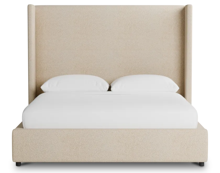 Captiva Sutton Beige 60" Upholstered Shelter Bed