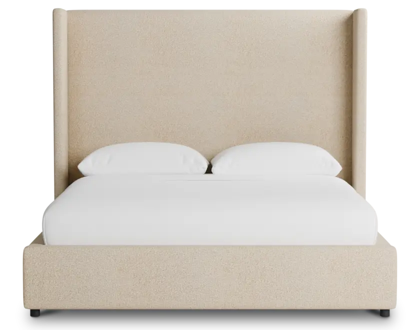 Captiva Sutton Beige 60" Upholstered Shelter Bed Captiva Sutton Beige 60" Upholstered Shelter Bed