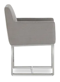Miami Light Gray Fabric Upholstered Arm Chair