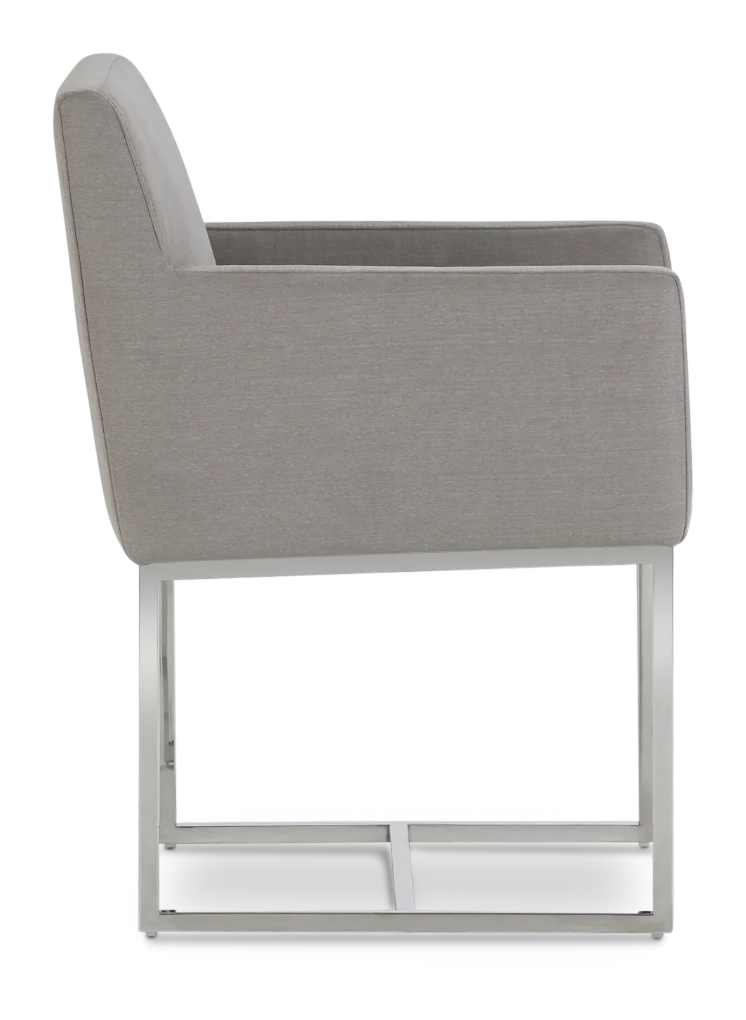 Miami Light Gray Fabric Upholstered Arm Chair