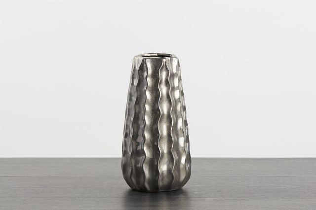 Spool Silver Vase
