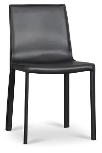 Lagos Black Upholstered Side Chair