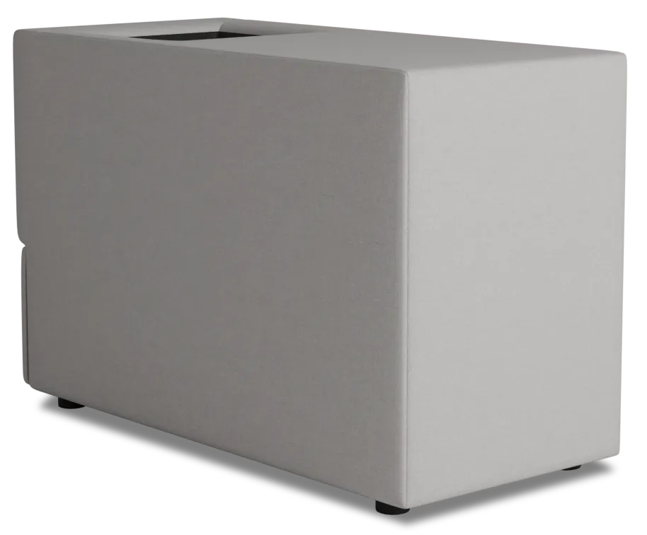 Citymod Light Gray Fabric Itable Media Console With Storage Drawer