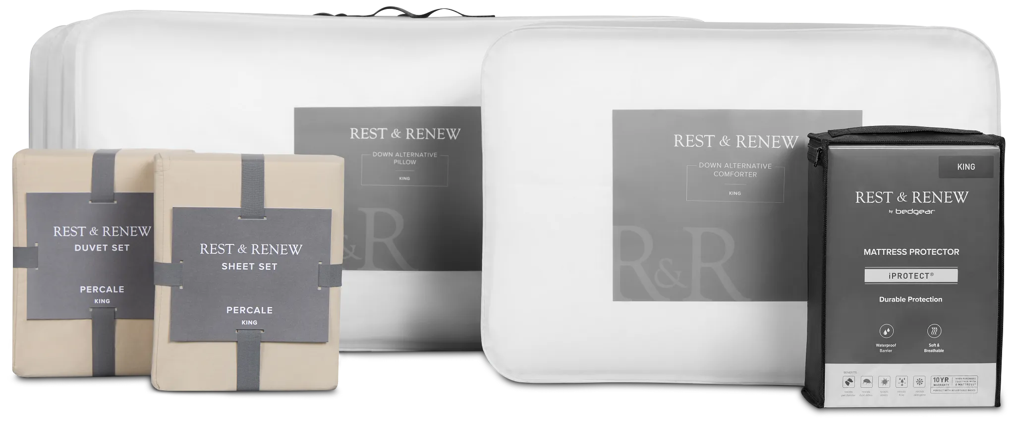 Rest & Renew Essential Plus Beige Sleep Bundle
