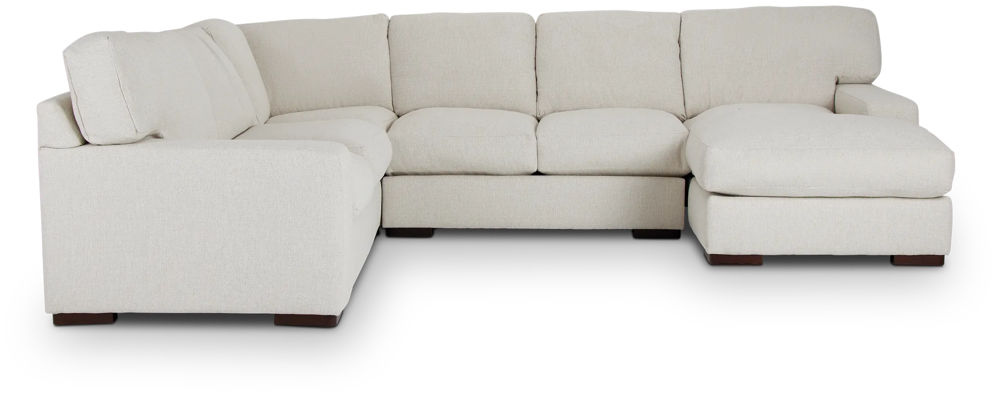 Veronica White Down Medium Right Chaise Sectional