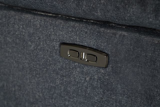 Orion Dark Gray Fabric Medium Triple Power 2-arm Sectional