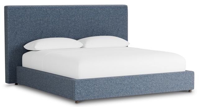 Grayton Maguire Blue 54" Upholstered Platform Bed