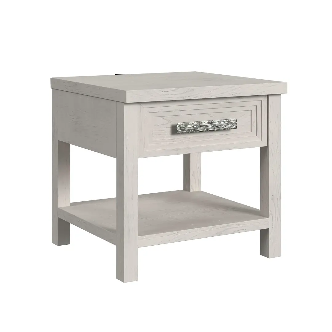Sansa White Square End Table Sansa White Square End Table