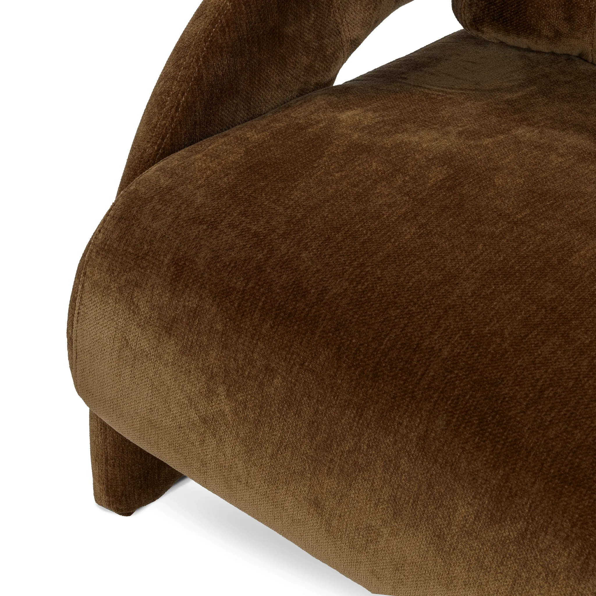 Indo Brown Fabric Accent Chair