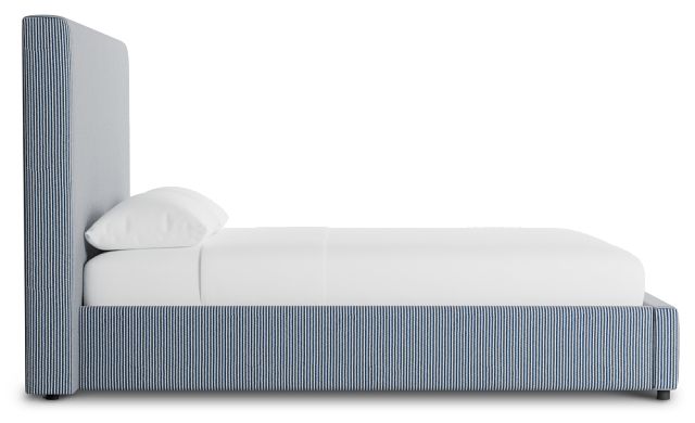 Grayton Lucy Navy 54" Upholstered Platform Bed