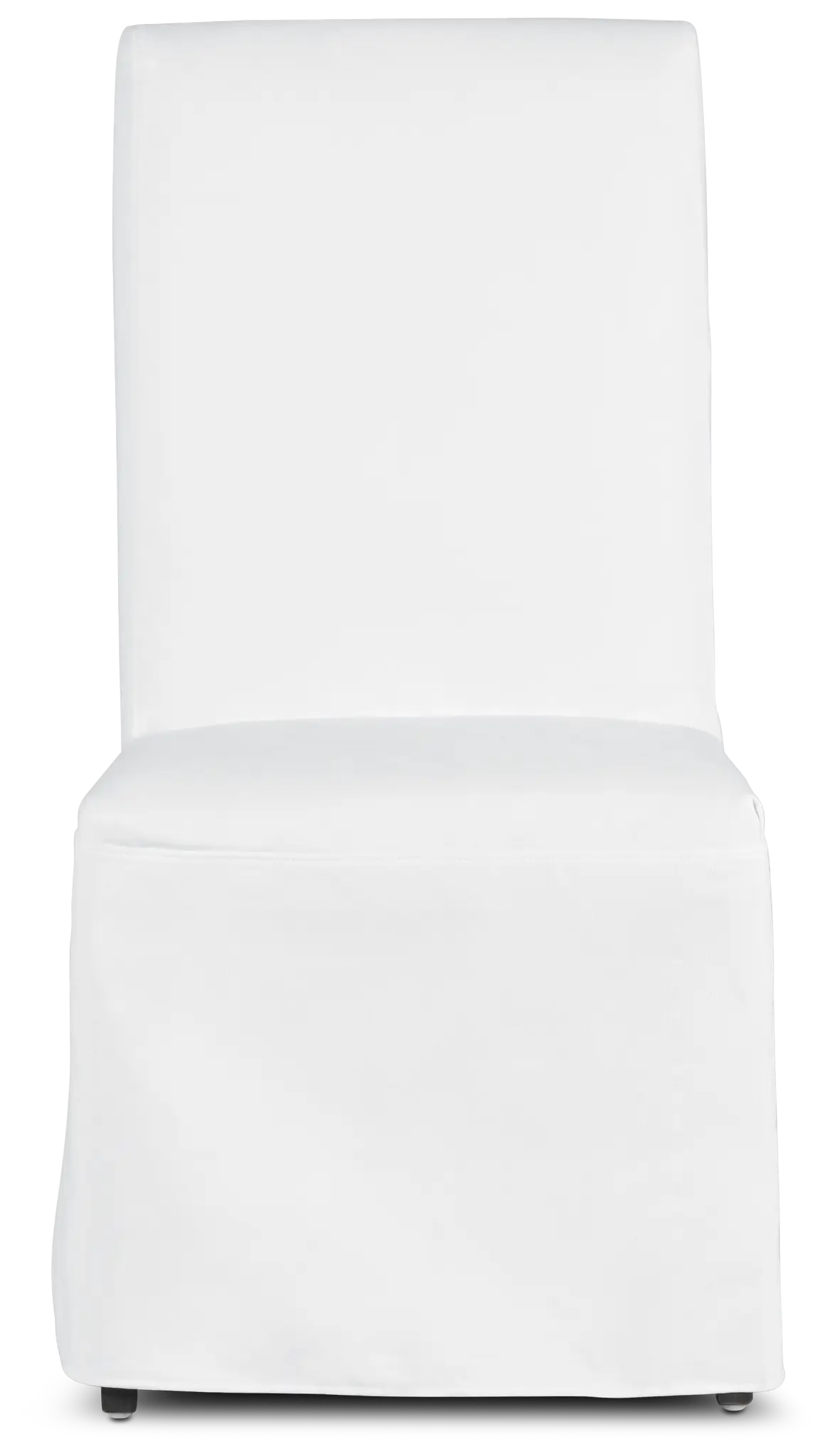 Harbor White Long Slipcover Chair With Dark-tone Leg Harbor White Long Slipcover Chair With Dark-tone Leg