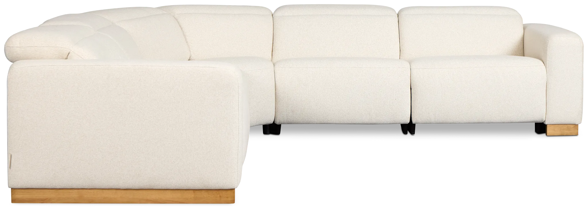 Leona Light Beige Light Tone Medium Triple Power 2-arm Sectional