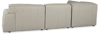 Blanca Gray Leather 5-piece Bumper Sectional
