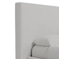 Grayton Delray Pewter 54" Upholstered Platform Bed
