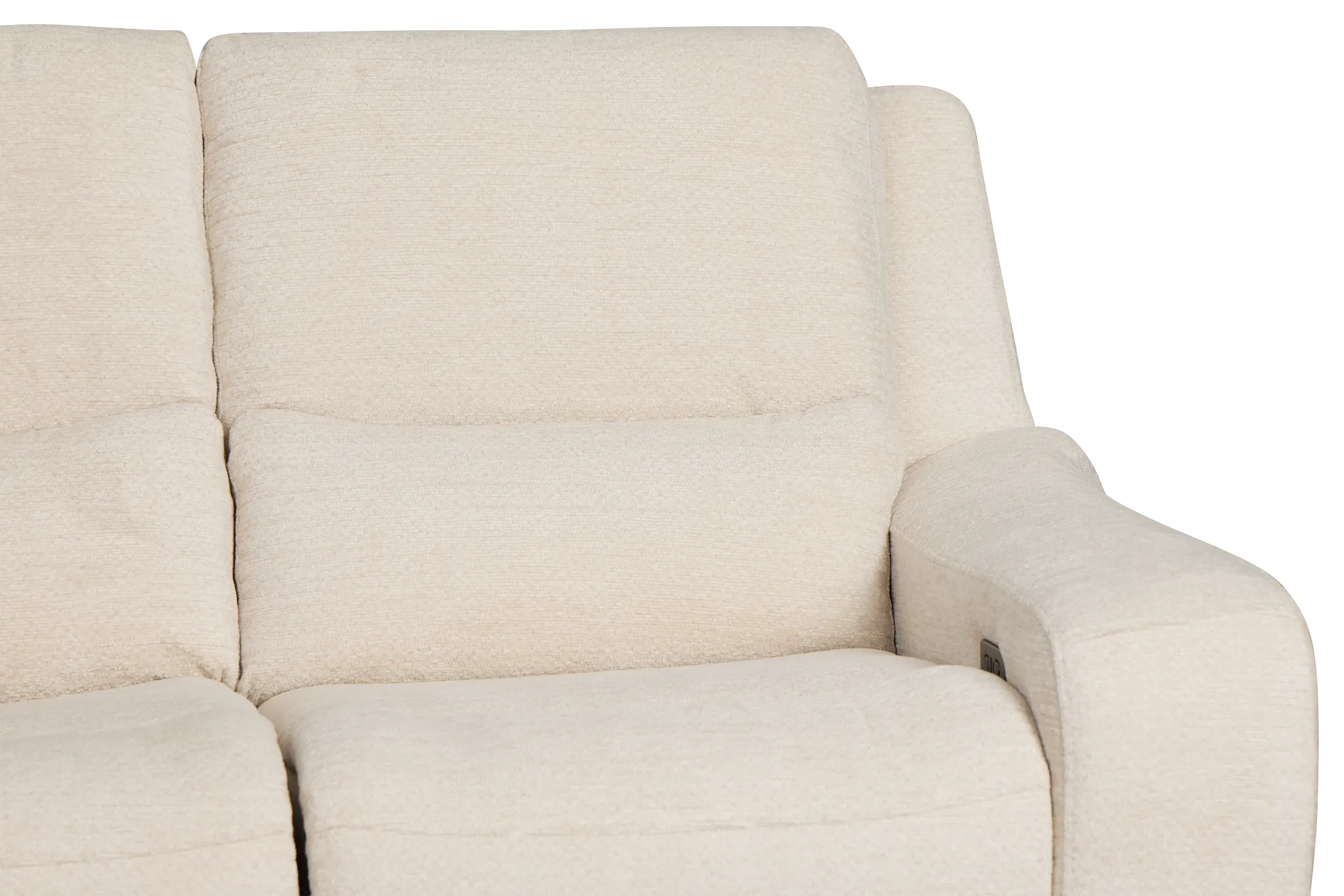 Bennett Light Beige Fabric Power Reclining Loveseat