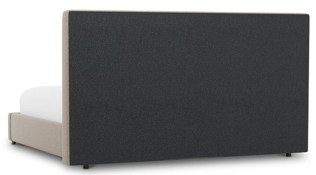 Grayton Merino Brown 54" Upholstered Platform Bed