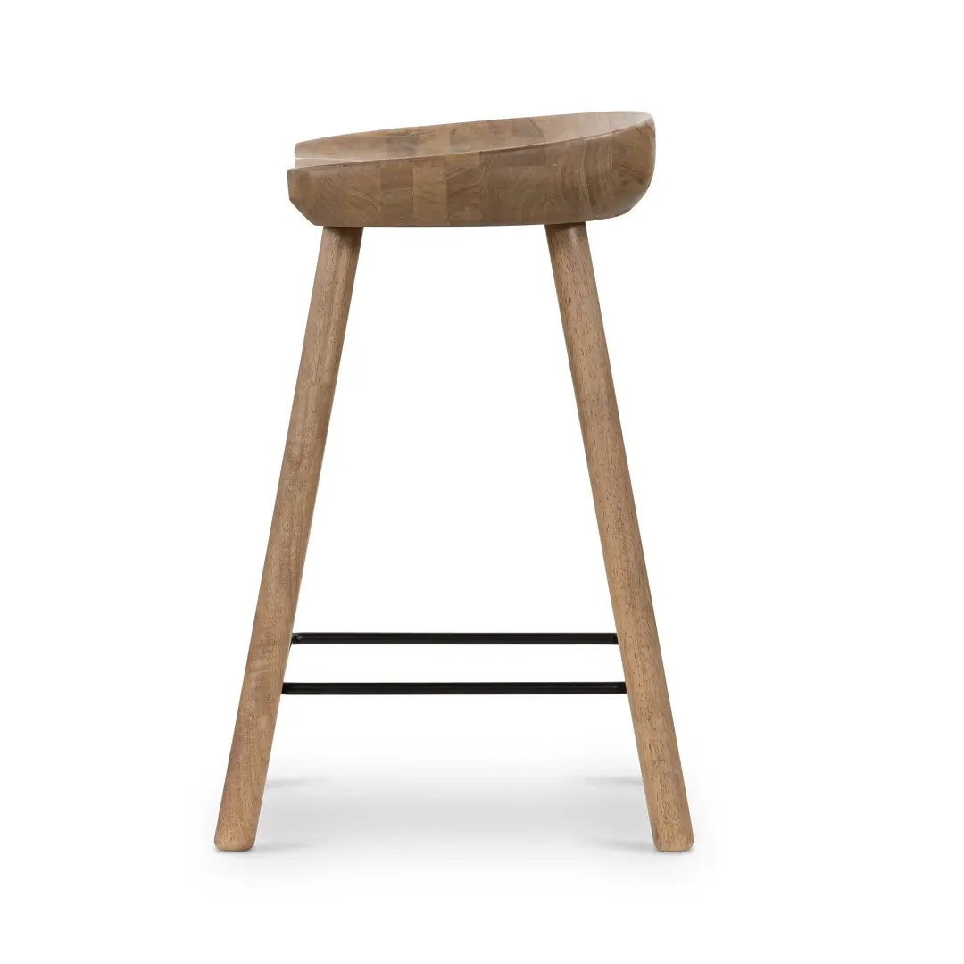 Four Hands Barry Light Tone 24" Wood Barstool Four Hands Barry Light Tone 24" Wood Barstool