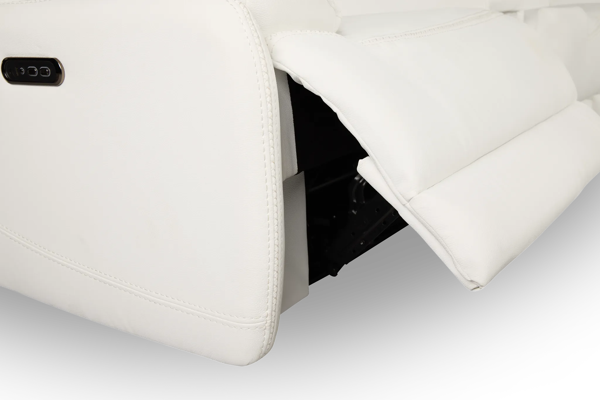 Jett White Micro Medium Triple Power 2-arm Sectional
