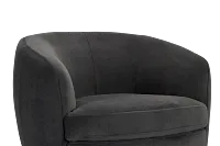 Hazel Dark Gray Velvet Swivel Accent Chair