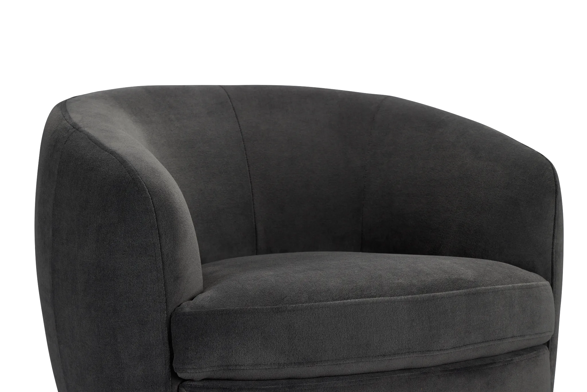 Hazel Dark Gray Velvet Swivel Accent Chair