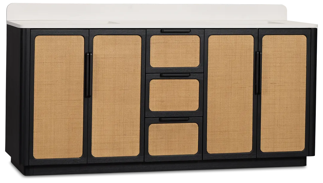 Pacific Two-tone 72" Double Bathroom Vanity