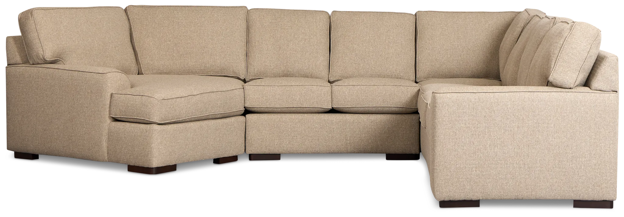 Sinclair Brown Fabric Large Left Cuddler Sectional
