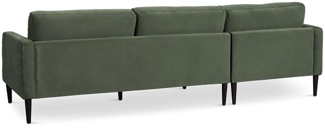 Nala Green Velvet Left Chaise Sectional