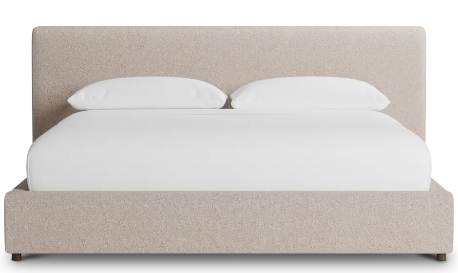 Grayton Elite Light Taupe 44" Upholstered Platform Bed