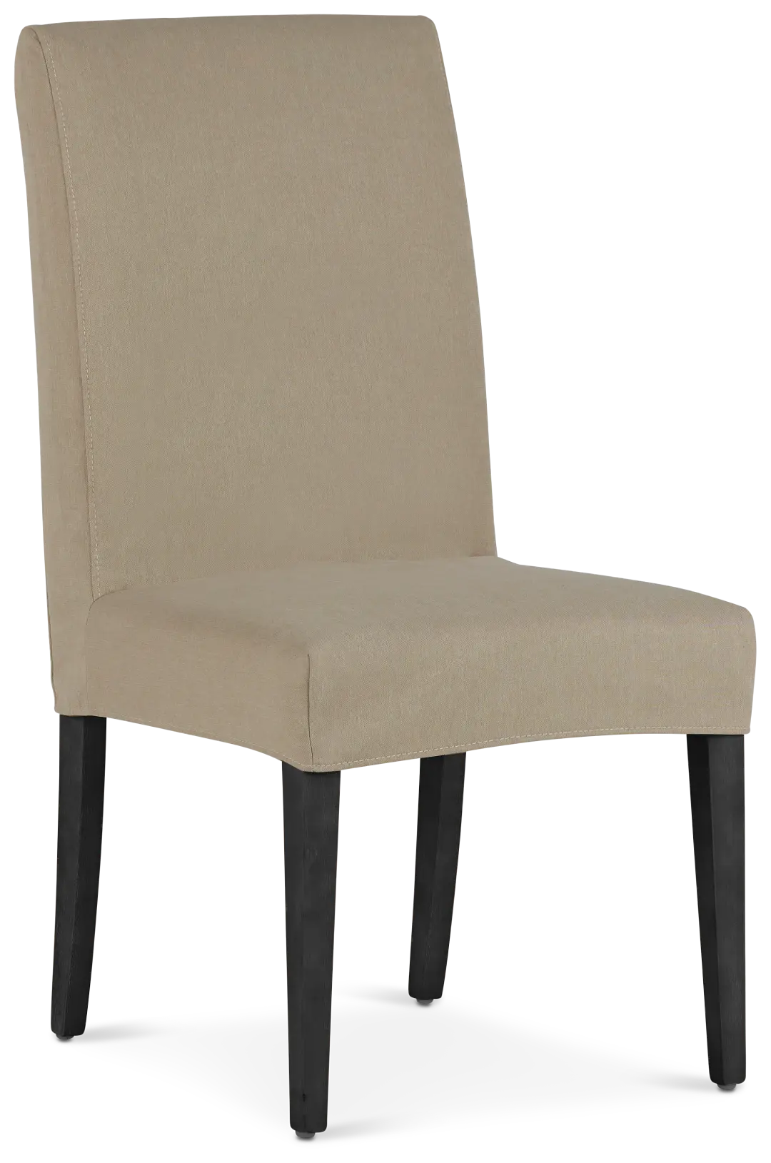Destination Beige Short Slipcover Chair With Dark-tone Leg Destination Beige Short Slipcover Chair With Dark-tone Leg