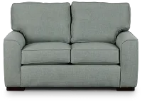 Austin Green Fabric Loveseat