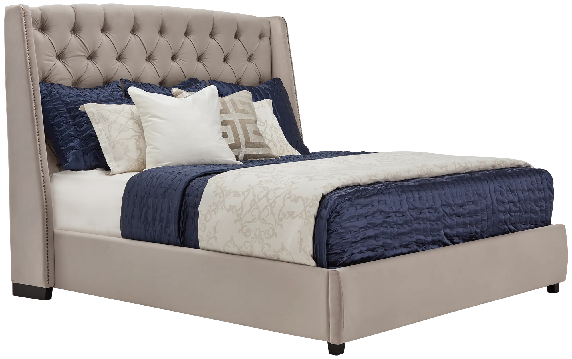 Raven Gray Uph Platform Bed