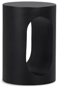Kylani Black Round End Table