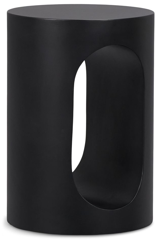 Kylani Black Round End Table