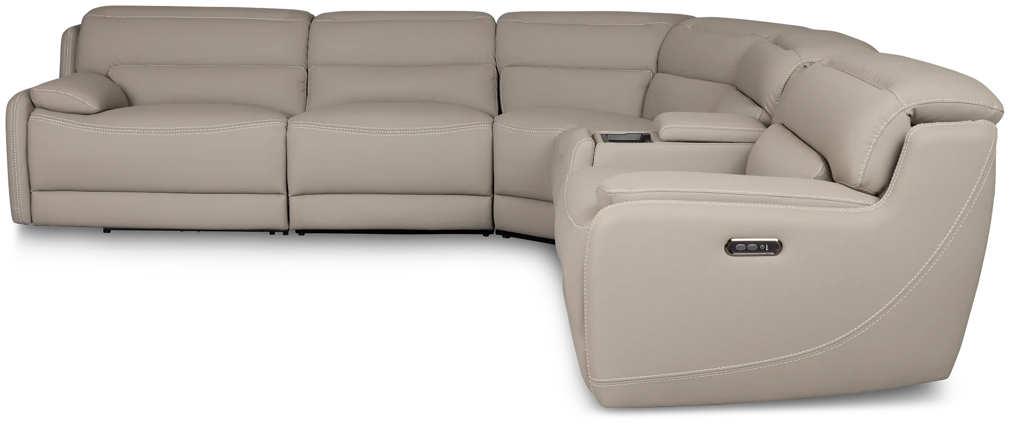 Jett Gray Micro Medium Dual Power 2-arm Reclining Sectional