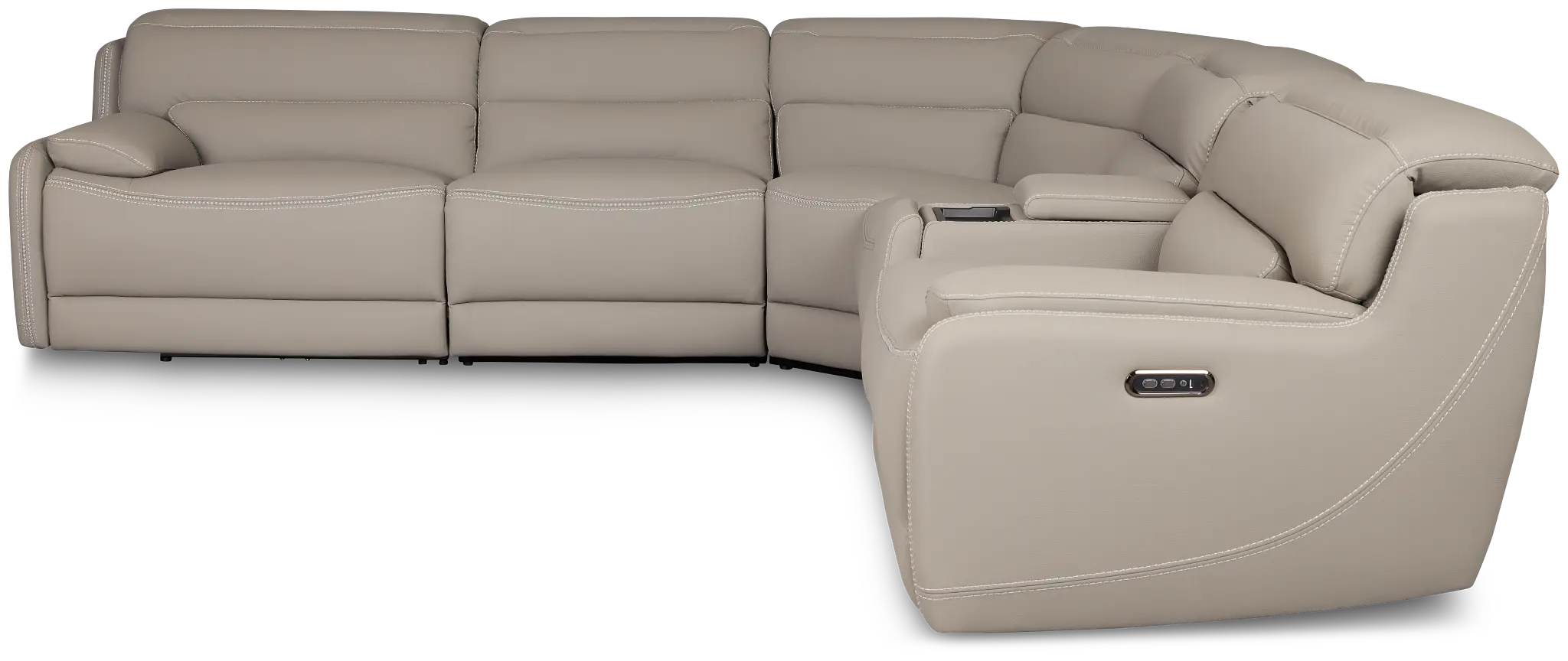 Jett Gray Micro Medium Dual Power 2-arm Reclining Sectional Jett Gray Micro Medium Dual Power 2-arm Reclining Sectional