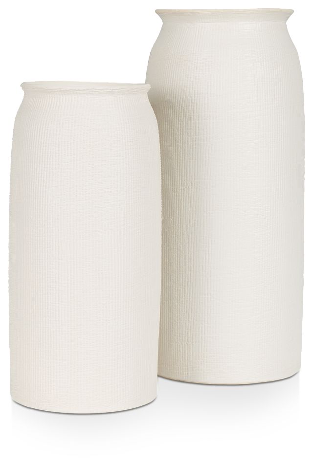 Cari White Medium Vase