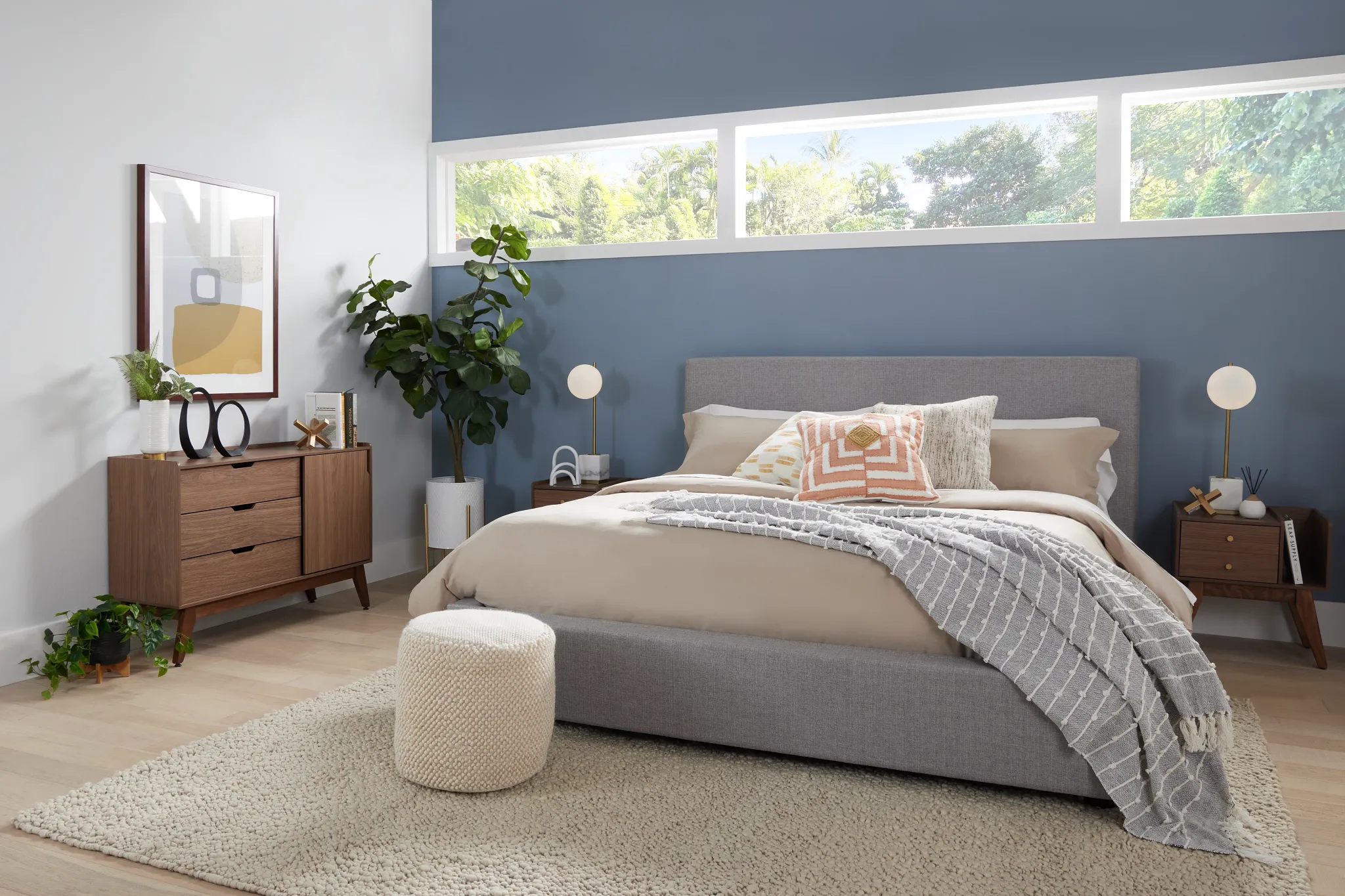 Monica Light Gray Uph Platform Storage Bed