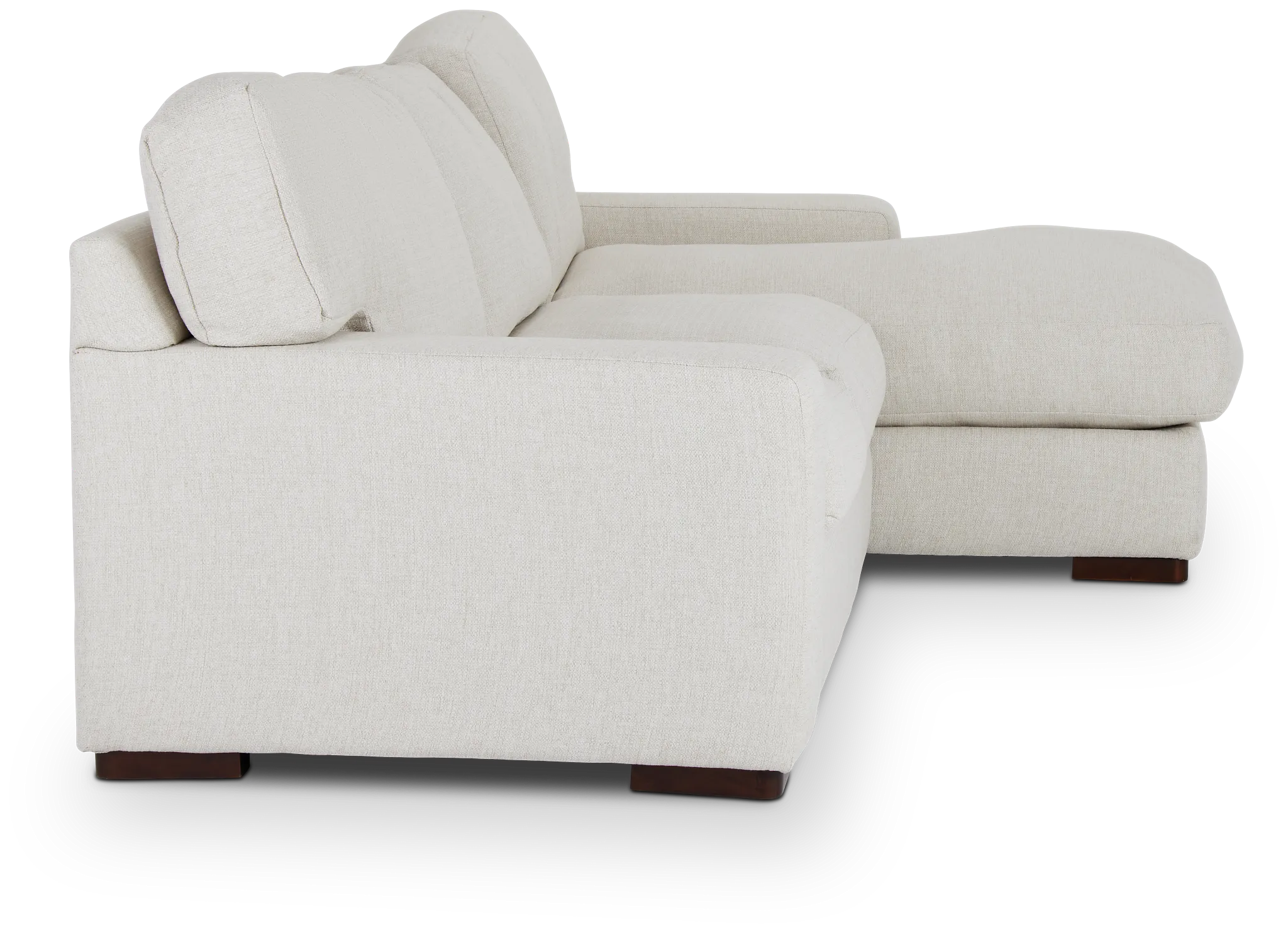 Veronica White Down Right Chaise Sectional