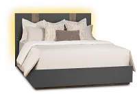 Brasilia Gray Platform Bed